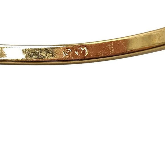 Swarovski Clear Rhinestone Bangle Bracelet Gold Tone Vintage - Picture 3 of 6